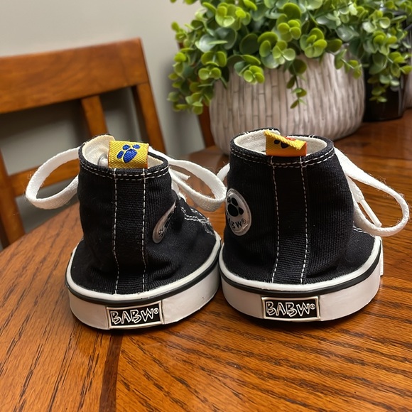 BUILD-A-BEAR Canvas Shoes Chucks Black White Sneakers Converse BAB Shoes - Picture 4 of 7